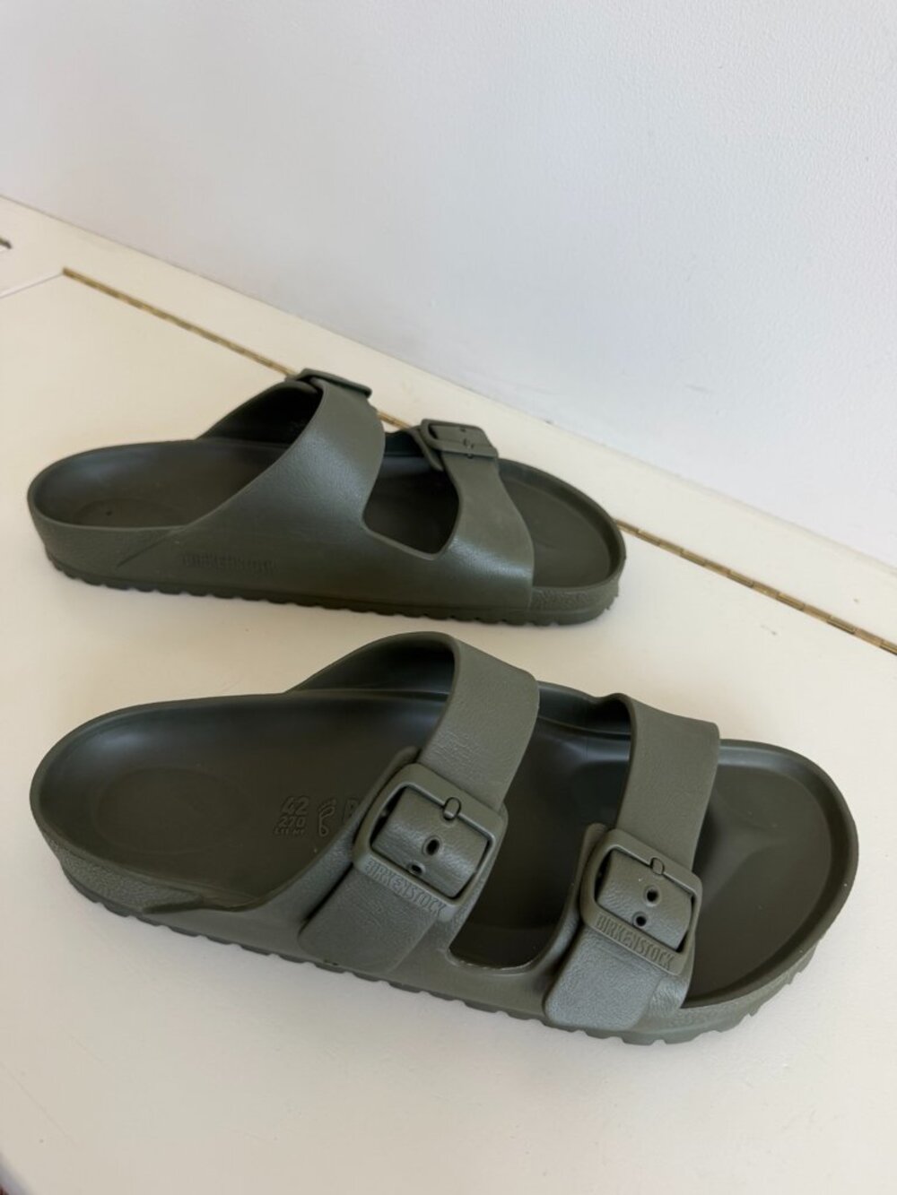 Birkenstock Arizona EVA Essentials Khaki Green Sandals Size 42